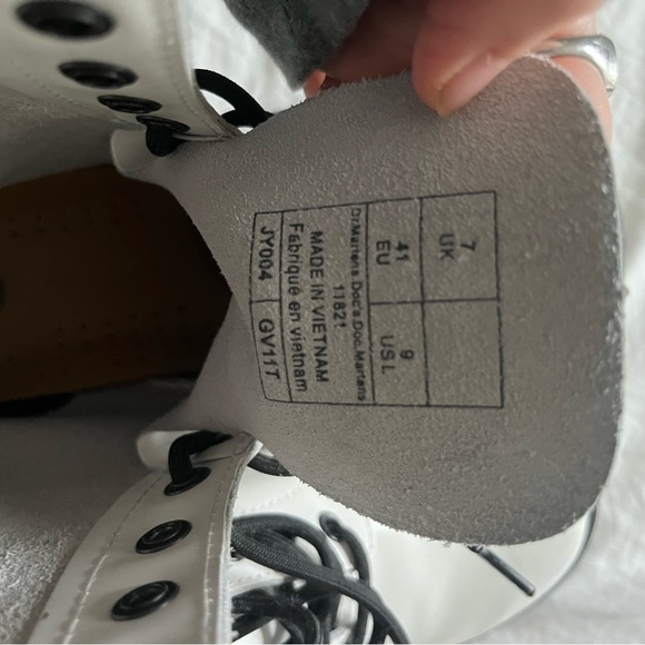 White Doc Martens 1460 8-Eye Boots - Picture 7 of 9